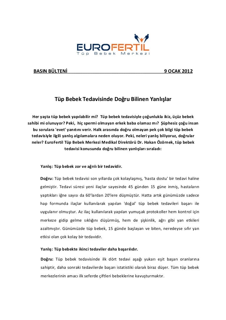 Tüp bebek tedavisinde doğru bilinen yanlışlar Tüp bebek tedavisinde doğru bilinen yanlışlar